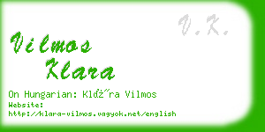 vilmos klara business card